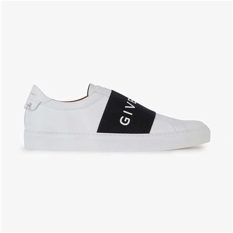 givenchy paris strap sneakers in leather|givenchy white high top sneakers.